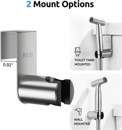 Arofa Handheld Bidet Sprayer for Toilet - 2 Pack Bidets Faucet for Existing Toilets Cloth Diaper Jet Sprayer, Stainless Steel Muslim Shower with Bidet Hose for Feminine Wash