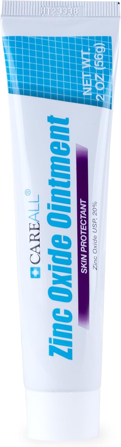 CareAll Zinc Oxide 20% Skin Protectant Barrier Ointment 2 oz, Relieves, Treats and Prevents Minor Skin Irritations due to Diaper Rash. Helps Seal Out Wetness. Protects Chafed Skin.