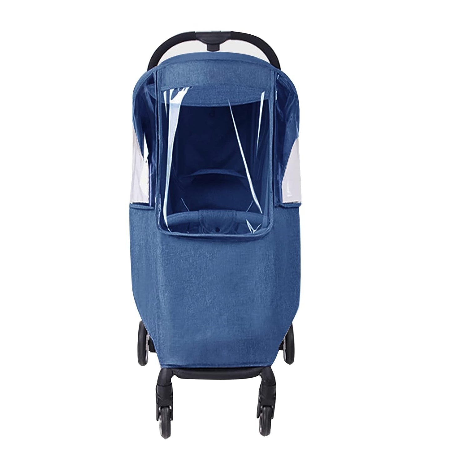 Universal Stroller Raincovers for Twins Baby Stroller Pushchair Waterproof Buggy Pram Raincoat Wind Dust Rain Covers PVC Double Carrycots Weather Shield Protector (Tandem Twin Buggy Rain Cover)
