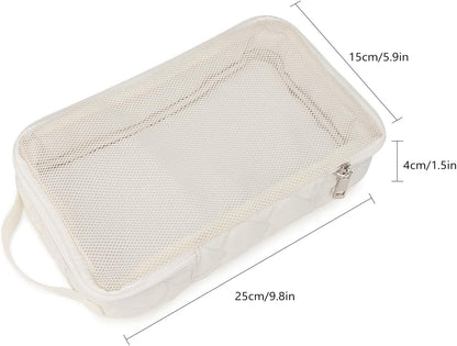 MOMIGO Baby Diaper Bag Organizer Pouches - 2 Pack Waterproof Pod Hanging Diaper Bag Mesh Bag Reusable, Washable or Baby Cloth Diapers (Black)