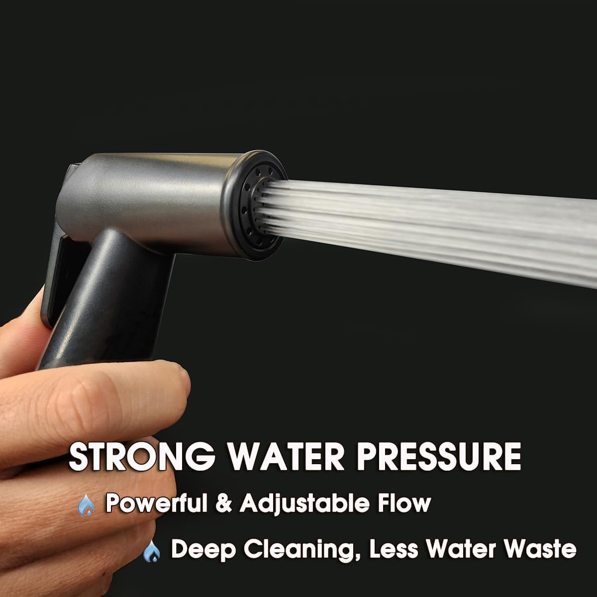 Handheld Bidet Sprayer for Toilet, Lockable Push Button, ABS Bidet Sprayer Set with Hose & T-Valve, Easy Install - Niken Color