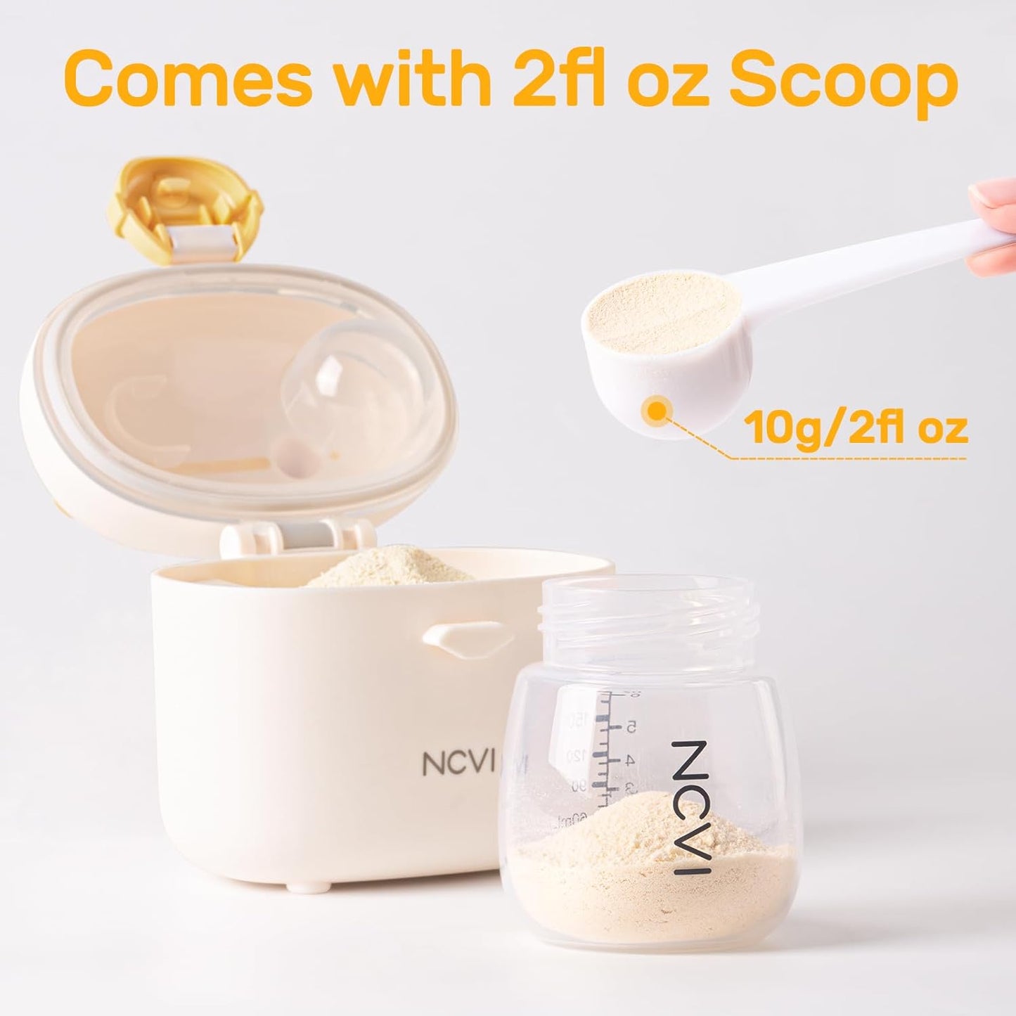 NCVI Baby Formula Dispenser On The Go, Formula Container To Go, Formula Holder for Travel, Outdoor Picnic with Baby Infant, Portable Container for Milk Powder, Snacks, Candy, Fruits (Pink)