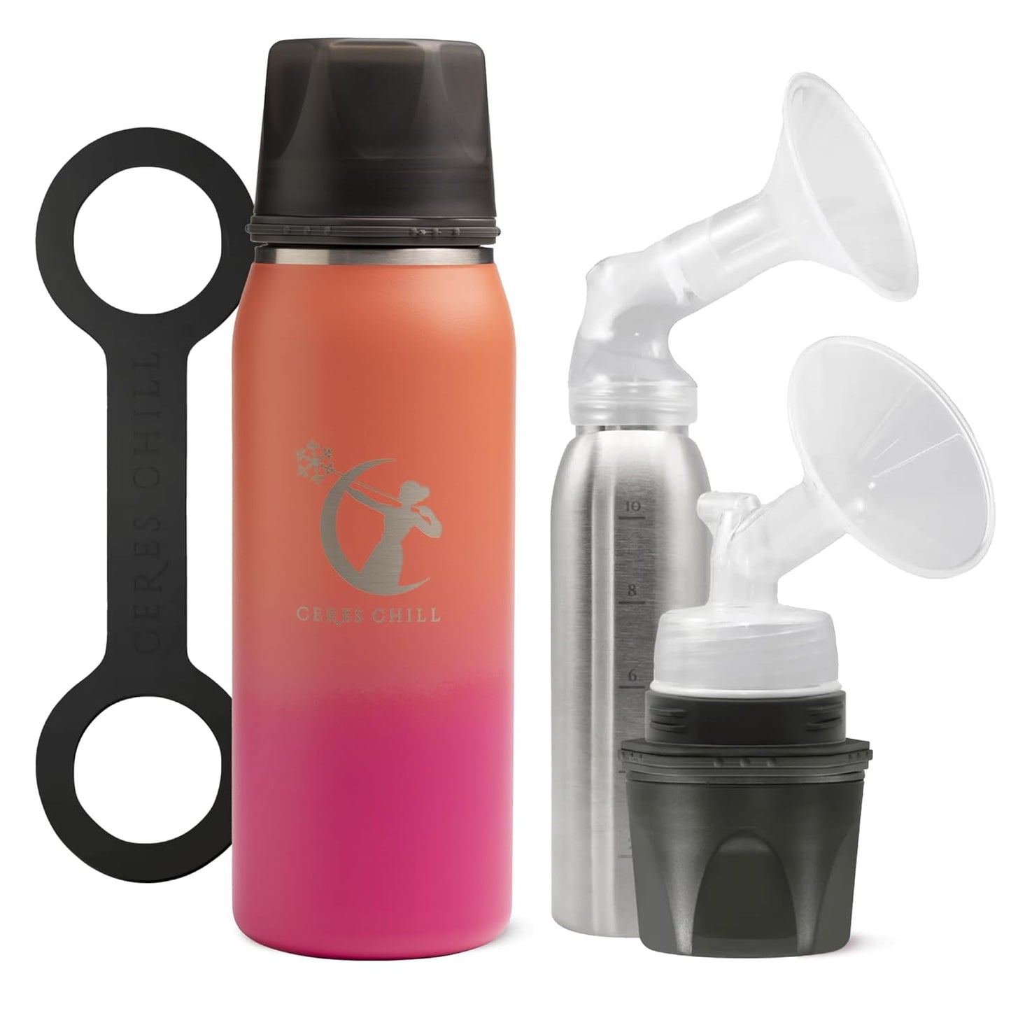 Ceres CHILL OG Breastmilk Chiller & Warmer – 12–34oz Portable Breast Milk Cooler, Storage & Baby Bottle for Travel, Work or On-The-Go – Pump Compatible Container – Don’t Call Me Hon, Plum