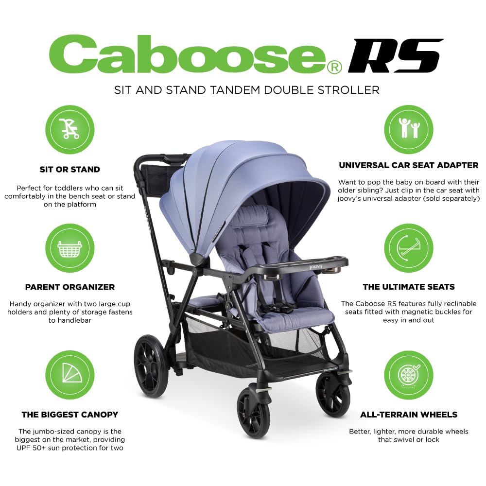 Joovy Caboose LX Tandem Stand-on Stroller, Black