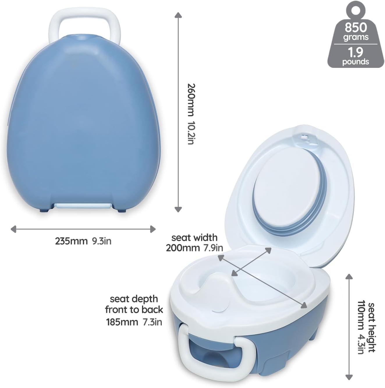 My Carry Potty - Ladybug Travel Potty, Award-Winning Portable Toddler Toilet Seat for Kids to Take Everywhere