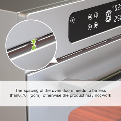 SAFELON 1 Pcs Baby Safety Oven Door Lock, Double Button Oven Lock for Kitchen Safety (Clear-Black)