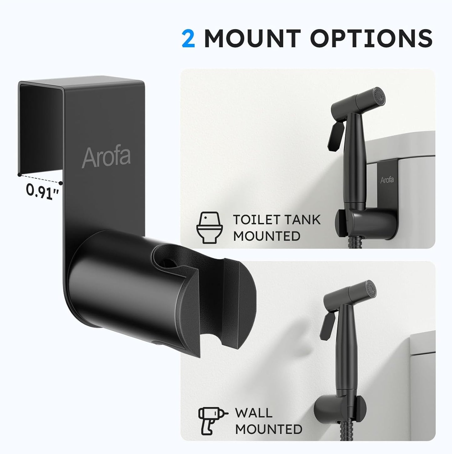 Arofa Handheld Bidet Sprayer for Toilet - 2 Pack Bidets Faucet for Existing Toilets Cloth Diaper Jet Sprayer, Stainless Steel Muslim Shower with Bidet Hose for Feminine Wash