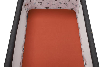 Bassinet Sheet Set 2 Pack Snug Fitted Bedside Sleeper Bassinet Sheets, Stretchy Ultra Soft, Unisex Boy Girl, Light Blue & Dinosaur