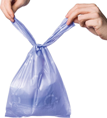 Ubbi Disposable Nappy Sacks, Lavender Scented, Easy-To-Tie Tabs, Baby Diaper Disposal or Pet Waste Bags, Value Pack, 400 Count