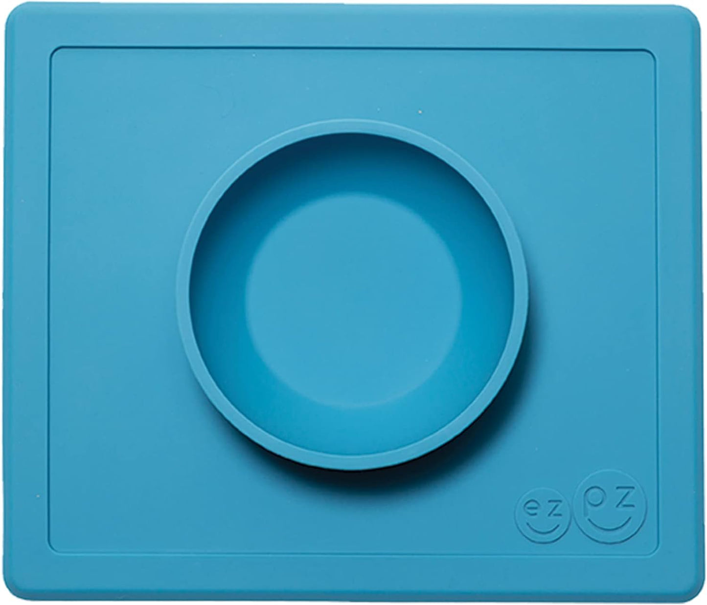 ezpz Happy Bowl - 24 Months + (Sage) - 100% Silicone Suction Bowl with Built-in Placemat – Dishwasher Safe