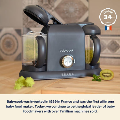 BEABA Babycook Duo 4 in 1 Baby Food Maker, Baby Food Processor, Baby Food Blender Baby Food Steamer, Make Fresh Healthy Baby Food at Home, 9.1 Cup Capacity, Makes 54 Servings in 20 Mins, Oat