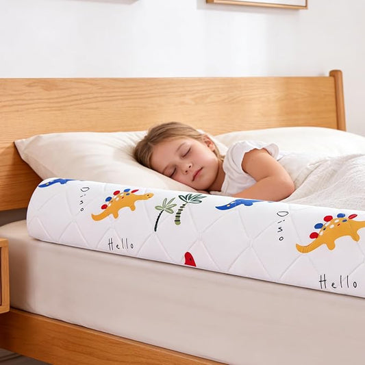 Ceekliybear 2-Pack Premium Foam Bed Bumpers for Toddler, Non-Slip Bed Rails for Toddlers for Twin, Queen, King Beds, Machine Washable Bumpers Cover for Easy Care（Size：52" x 7" x 5"）
