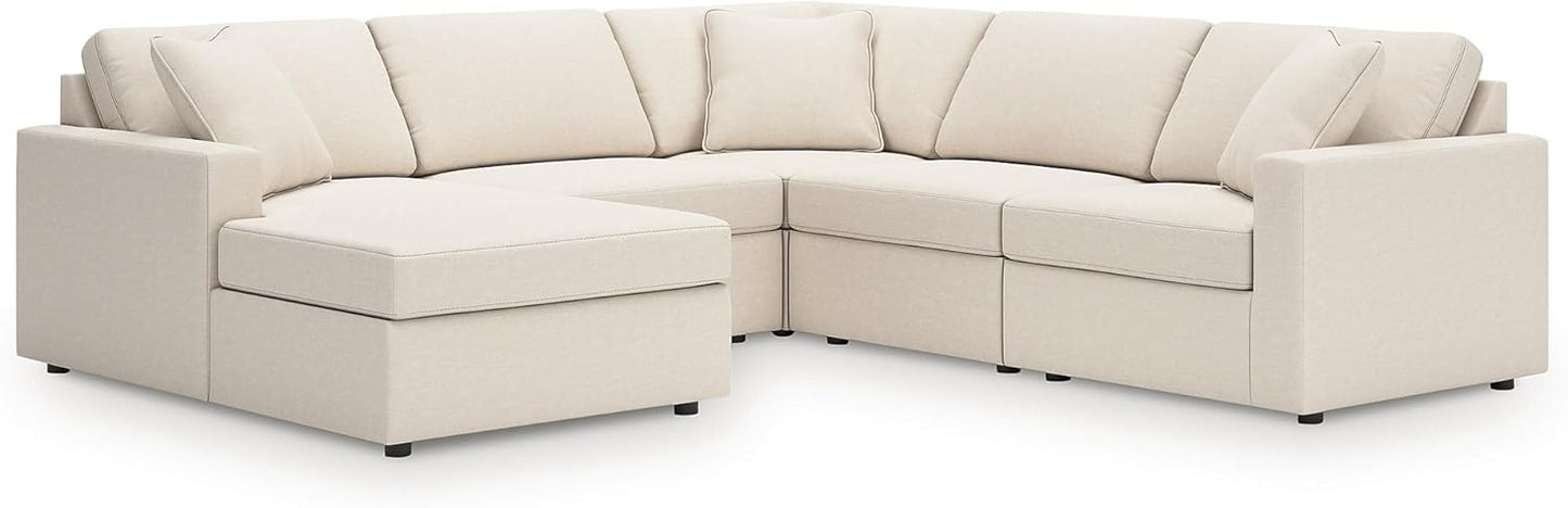Signature Design by Ashley Modmax Coastal Press-Back Swivel Glider Rocker Recliner with Machine Washable Cover, Hidden Storage Compartments and 2 Bolster Pillows, Beige - Colors A