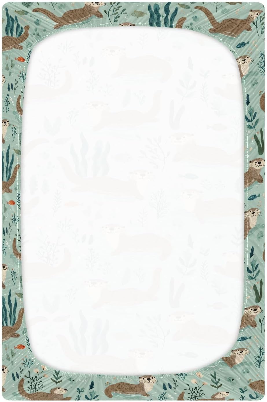 Baby Crib Sheet Cute Goose Flowers Crib Mattress for Boys and Girls Playard Sheet Soft Breathable Fitted Baby Mattress Cover 52x28in