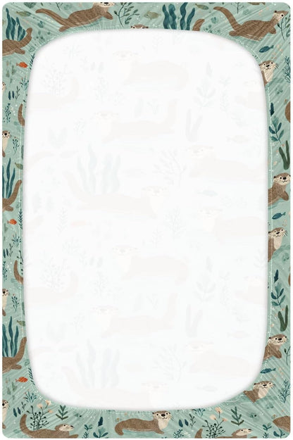 Baby Crib Sheet Cute Goose Flowers Crib Mattress for Boys and Girls Playard Sheet Soft Breathable Fitted Baby Mattress Cover 52x28in