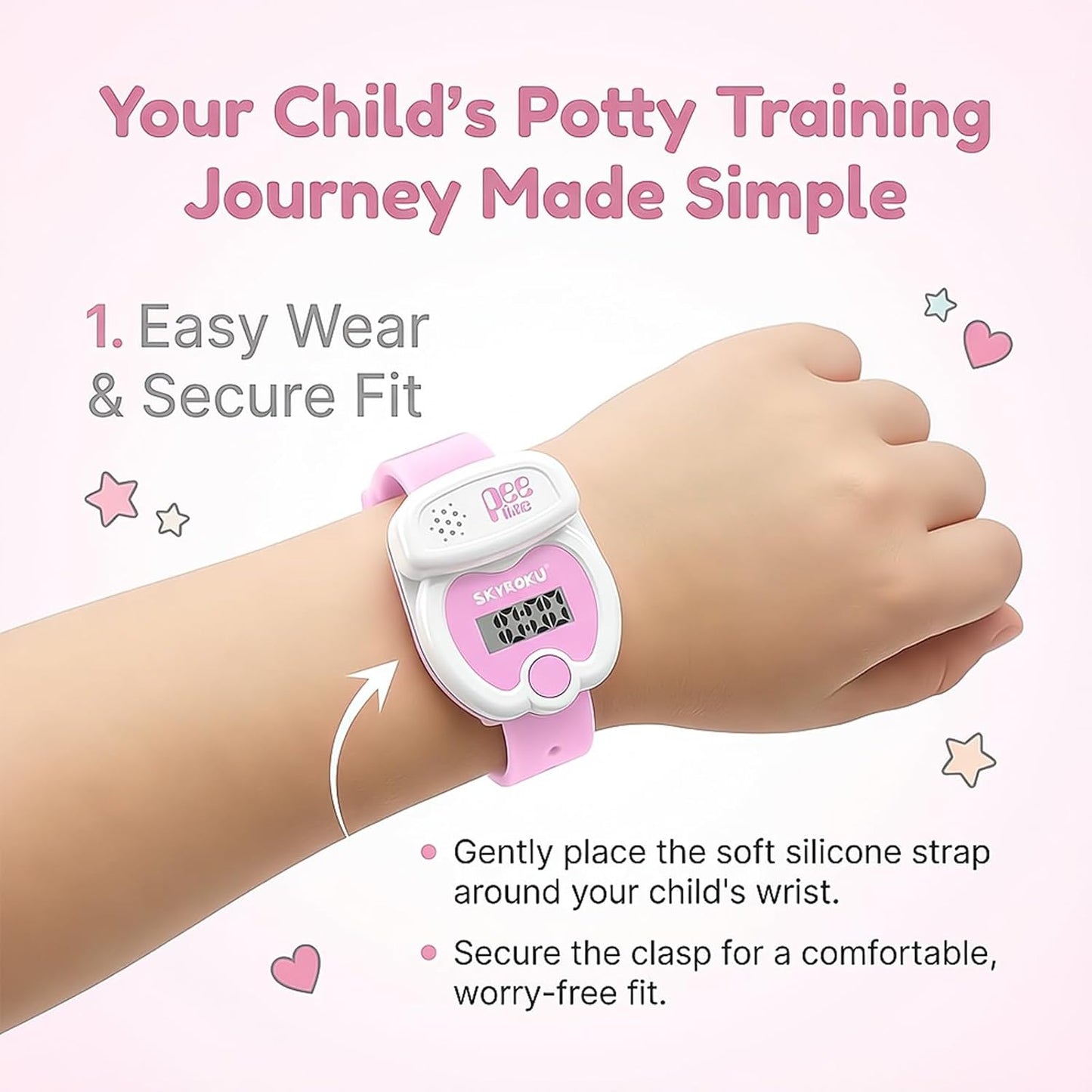 Potty Training Watch for Toddlers, Cute Apple-Shaped Design with 5 Timing Modes (30-180min), Music & Flash Reminders, Magnetic Charging, Compact Screen, Splash-Proof, Gifts for 3-7 Year Old Girls Boys