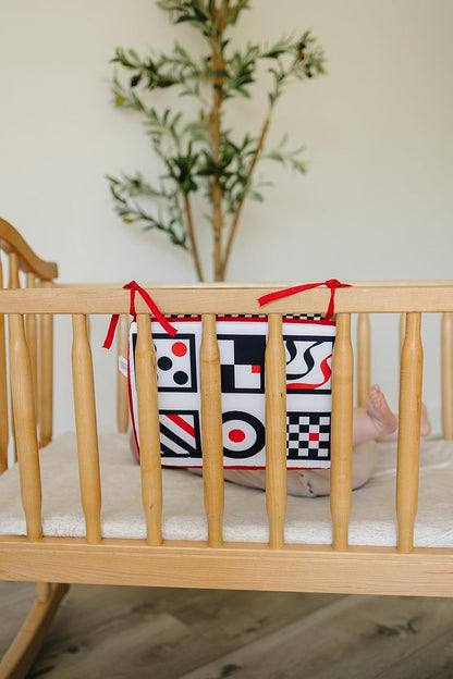 Baby Mirror, Crib or Car or Floor, Reversible Mirror for Baby, Great Tummy Time Toy, High Contrast Toy, Easy to Attach, Lightweight, Portable, Shatterproof, Safe, Wipe Clean by Genius Babies