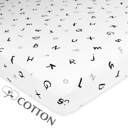 American Baby Company 100% Natural Cotton Fitted Pack and Play Sheet 39" x 27" - Soft & Breathable Pack N Play Sheet for Playpen, Playard & Mini Crib Mattress, Navy Whale, for Boys & Girls