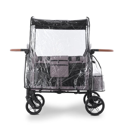 SeedFuture Raincover for W4 Stroller Wagon, Rain Cover Compatible with WONDERFOLD W4, Waterproof, Windproof, Protect from Dust and Snow