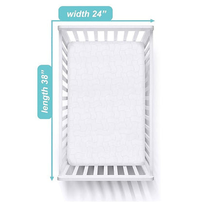 American Baby Company Waterproof Fitted Mini Crib Mattress Protector 38" x 24" - Quilted, Noiseless, Soft & Breathable Pack n Play and Mini Crib Mattress Cover.