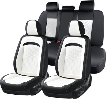 FLORICH Car Seat Covers Front Seat, Leather Seat Covers for Cars, Car Seat Protector Waterproof, Universal Automotive Seat Covers, Front Car Seat Cover Fit for Most Sedans SUV Pick-up Truck