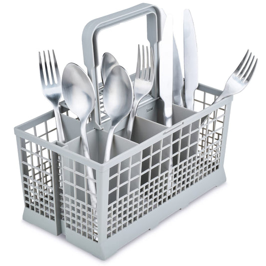 Noa Store Universal Dishwasher Silverware Basket with 7 Compartments and Handle - Ideal for Organizing Cutlery - Silverware Drainer Basket for Kitchen Clean Up - Compatible with Baby Bottles and More