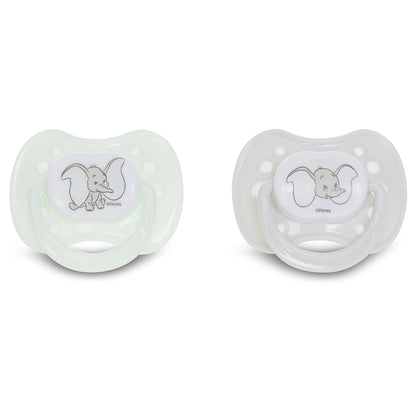 Disney Baby Bottles and Pacifiers Set – 2 Hourglass-Shaped 11oz Bottles + 2 Orthodontic Pacifiers – Officially Licensed Mickey, Minnie, Pooh & Dumbo Designs – BPA-Free Feeding Gift Set