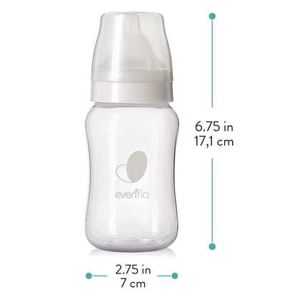 Evenflo Feeding Premium Proflo Venting Balance Plus Wide Neck Baby, Newborn and Infant Bottles - Helps Reduce Colic - 9 Ounce (Pack of 6)