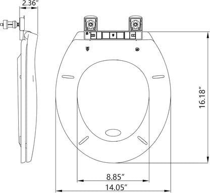 Toilet Seat Round,Toilet Seat with Toddler Seat Built in, Potty Training Toilet Seat Round Fits Both Adult and Child, with Soft Close,Easy Install and Clean - White, Round