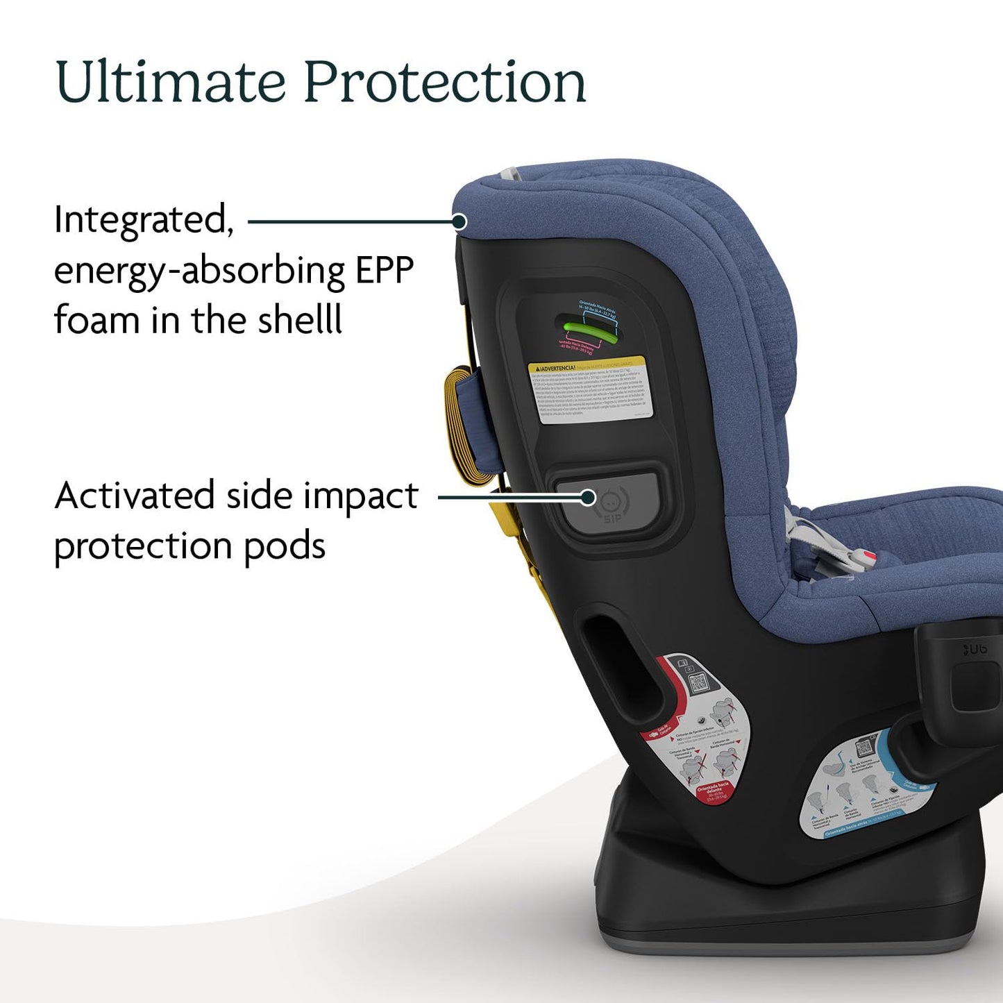UPPAbaby Rove Convertible Car Seat - 2-in-1 Rear + Forward Facing - Quick + Secure 3-Step Install - Intuitive Safety Technology + Comfort Features - Cup Holder Included - Kavneer (Almond Mélange)