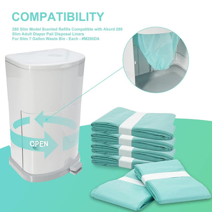 4 Pack Diaper Liner Refills Compatible with Janibell Akord 280 Slim Model, Lasts Over 500 Adult Briefs
