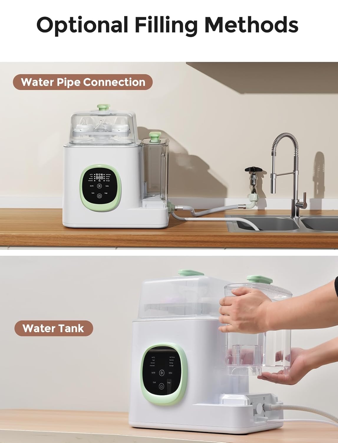 Xaproo Baby Bottle Washer, Sterilizer & Dryer, All-in-One Cleaning Machine for Bottles, Pump Parts & Baby Essentials, 19 Min Rapid Wash & Auto Mode, 60 Detergent Tablets Time-Saving & Effortless Care