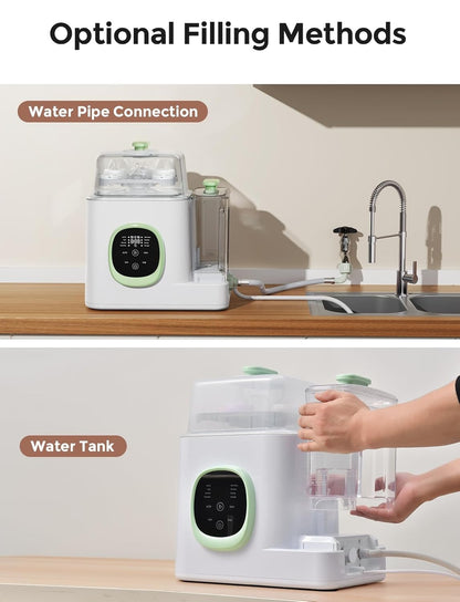 Xaproo Baby Bottle Washer, Sterilizer & Dryer, All-in-One Cleaning Machine for Bottles, Pump Parts & Baby Essentials, 19 Min Rapid Wash & Auto Mode, 60 Detergent Tablets Time-Saving & Effortless Care