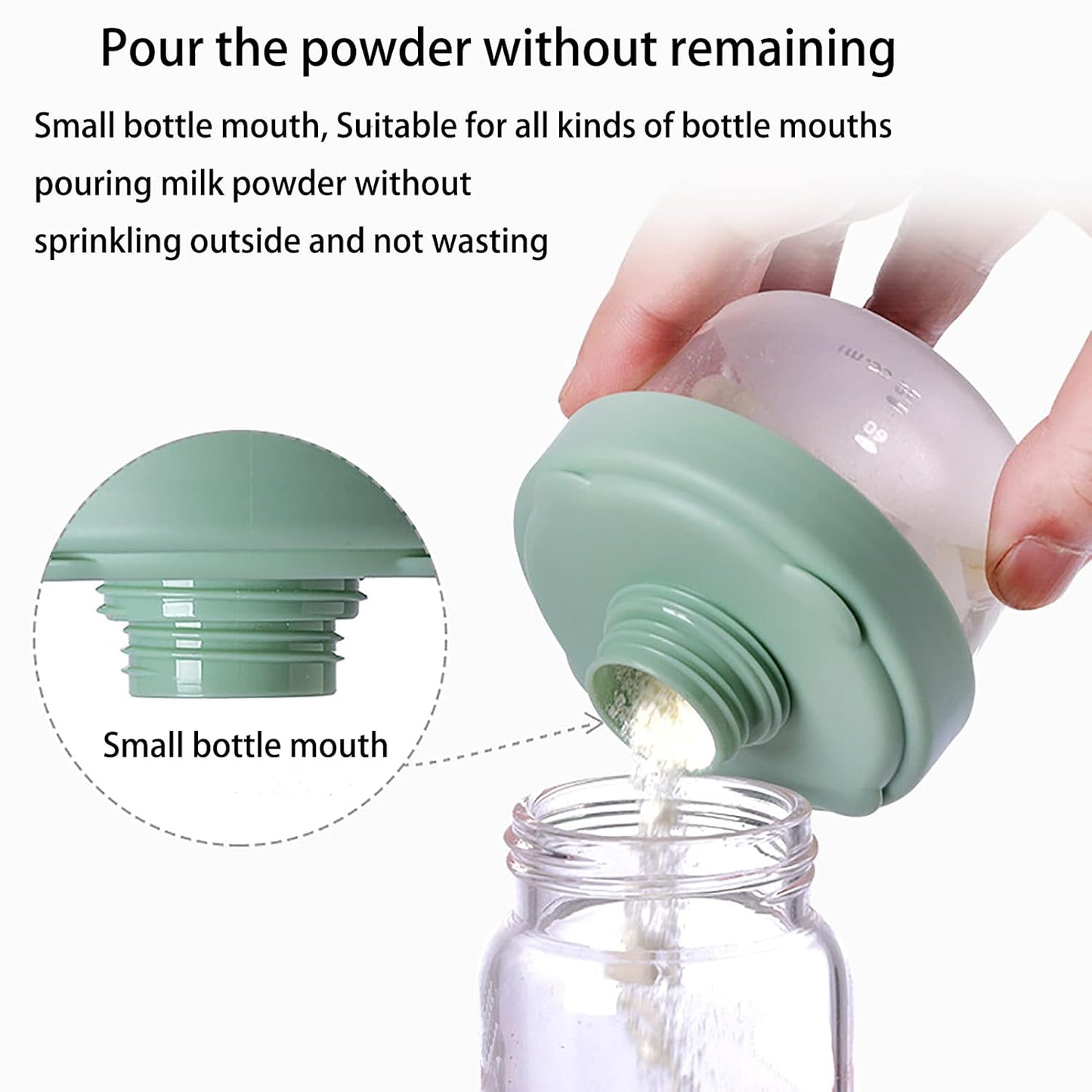 4 Layers Baby Milk Powder Formula Dispenser on The go, Baby Formula Containers for Travel, Formula Holder Mixer, Baby Feeding Snack Storage Container, Portable, Stackable, Non-Spill, BPA-Free