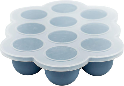 WeeSprout Silicone Freezer Tray with Clip on Lid Perfect Food Storage Container for Homemade Baby Food, Vegetable, Fruit Purees, and Breast Milk (Bright Orange, Ten 1.5 Ounce Sections)