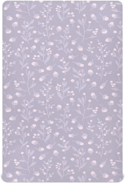 Fitted Crib Sheets Cactus and Floral Stretchy Portable Playard Sheets for Baby Toddler, Breathable Soft Mini Crib Mattress 52 x 28 in for Boys and Girls