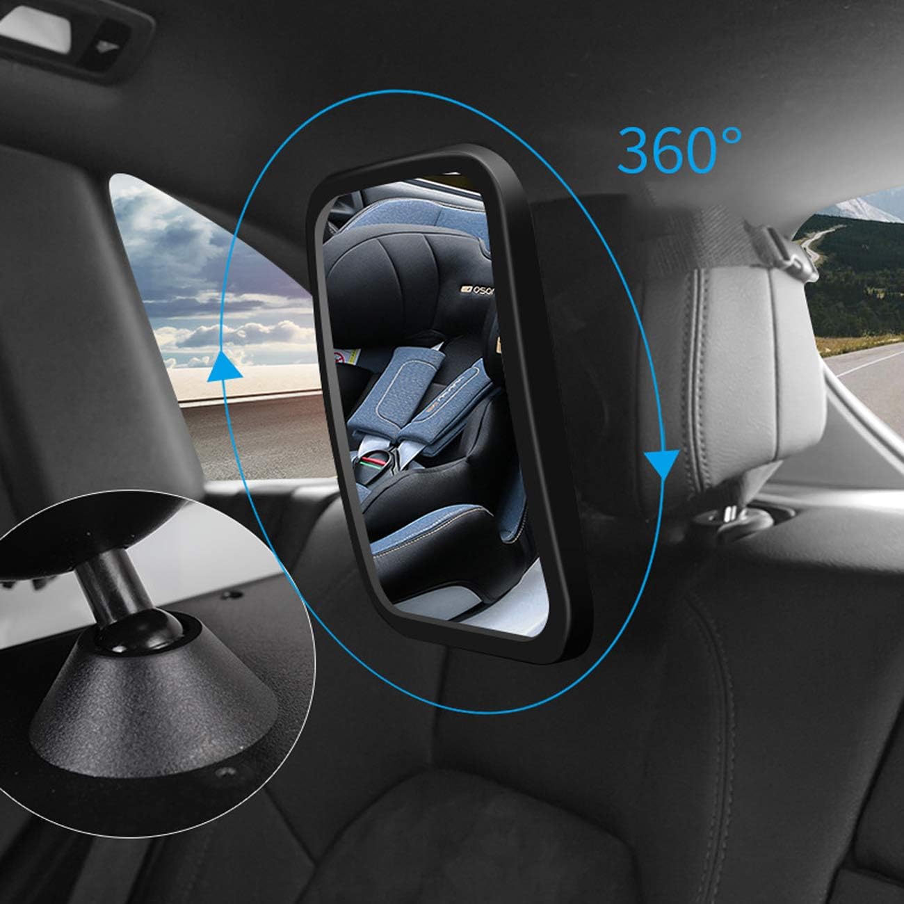 CYDZSW Infant Car Seats Rear View Mirror,Baby Car Mirror for Rear Facing Seat,Newborn Essentials Registry Must Haves Baby Items Accessories
