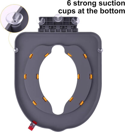 Portable Potty Training Seatï Upgraded Non-Slip-Anti pinch buttocks, No need to disassemble and install every time, saving a lot of time for Toddlers & Kids, Suitable for multi shaped toilets (Pink)