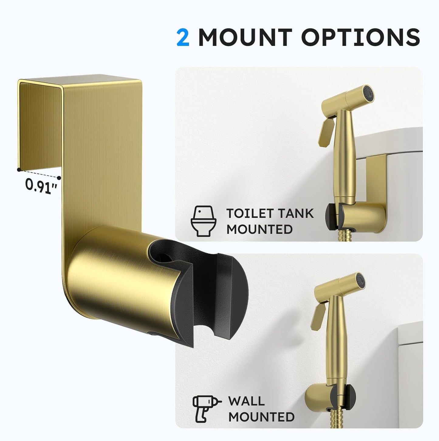 Arofa Handheld Bidet Sprayer for Toilet - 2 Pack Bidets Faucet for Existing Toilets Cloth Diaper Jet Sprayer, Stainless Steel Muslim Shower with Bidet Hose for Feminine Wash