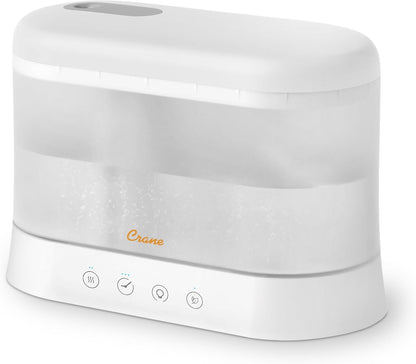 Crane 0.7 Gallon Top Fill Cool Mist Humidifier and Aroma Diffuser, with Color-Changing Night Light and Aroma Diffuser Function, Humidifier For Bedroom, Office or Nursery