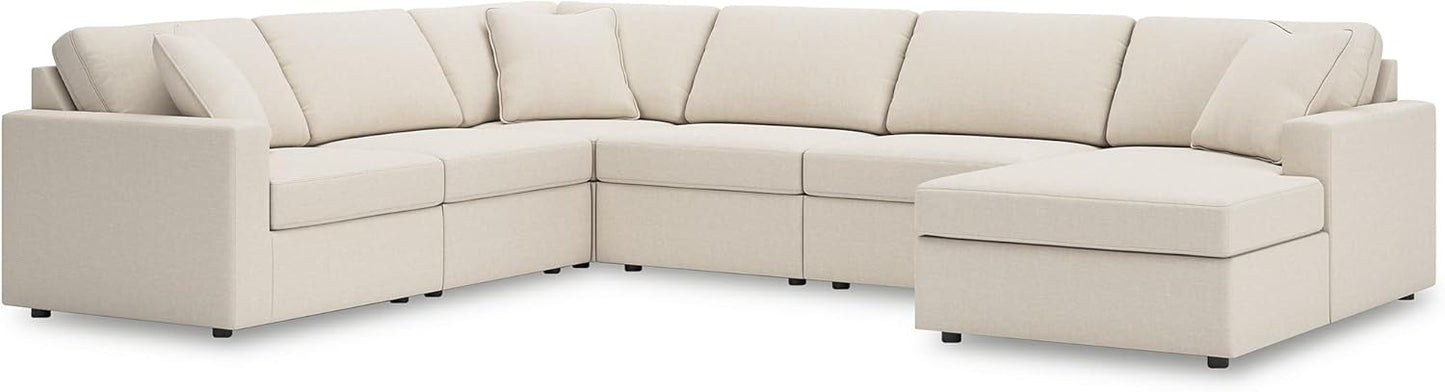 Signature Design by Ashley Modmax Coastal Press-Back Swivel Glider Rocker Recliner with Machine Washable Cover, Hidden Storage Compartments and 2 Bolster Pillows, Beige - Colors A