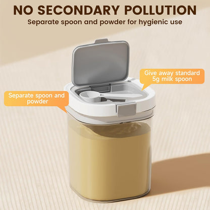 Formula Container to go-800ml Travel Dispenser BPA Free Airtight Container with Spoon and Layered Storage