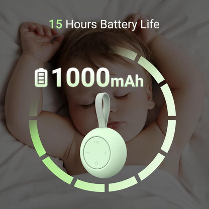 Jaroco Portable Baby Sound Machine [White Noise for Babies Kids Adults][Sleep Soother][12 Soothing Sounds] 15 Hours Battery Life, Registry Gift,Shower,Clips on Baby Stroller Rose