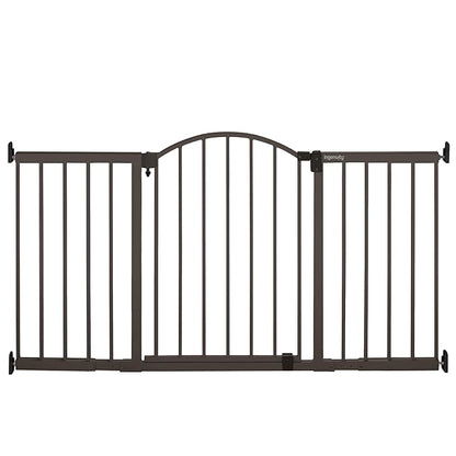 Ingenuity Decorative Extra Wide Baby Gate & Dog Gate, 44"-72" Wide, 36" Tall, Hardware Mounted, Install in Hallways, Bottom of Stairs, or Large Openings - Bronze