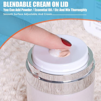 Airless Pump Jar, 1 oz Airless Pump Bottles, Travel Lotion Container – Vacuum Dispenser for Cream – Leak-Proof TSA-Friendly Design Keeps Cream Fresh – Multi-Purpose for Lotion, Sunscreen (2 Pack)