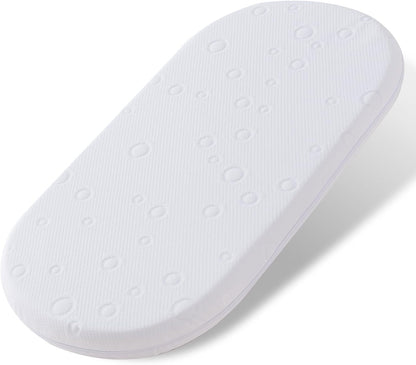 Baby Bassinet Mattress Pad, 41" x 29" x 2" Dual Sided Gel Memory Foam Mattress with Breathable Removable Soft Cover Fit for 4moms Breeze Plus Portable Playard