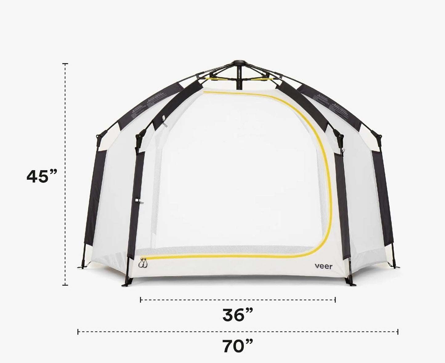 Veer Basecamp | JPMA Certified Portable Pop Up Play Yard/Play Pen for Babies, Toddlers and Kids | Indoor and Outdoor Use | Shade Canopy | Keeps Bugs Out | Playard Safety Certified