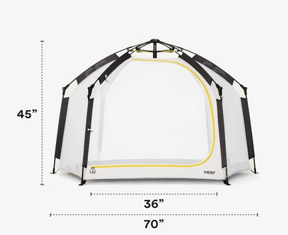 Veer Basecamp | JPMA Certified Portable Pop Up Play Yard/Play Pen for Babies, Toddlers and Kids | Indoor and Outdoor Use | Shade Canopy | Keeps Bugs Out | Playard Safety Certified