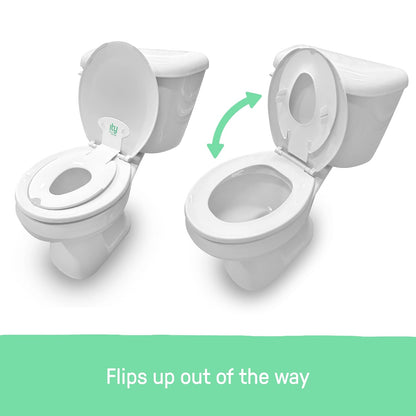 Ingenuity Ready Set Go Potty Training Toilet, Removable Bowl, Non-Skid Bottom, Wide Stable Base, Age 18 Months & Up, White & Grey
