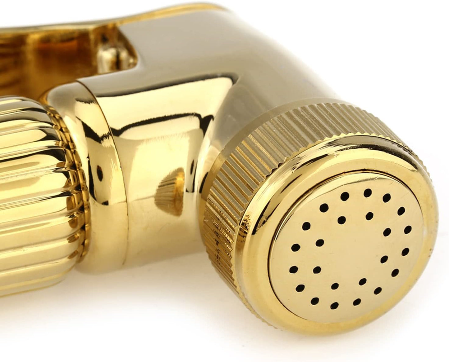 Solid Brass Wall Mount Bidet Sprayer Toilet Diaper Spray Shattaf Kit Powerful Jet Rinsing for Bathroom Gold 47.2 Inch